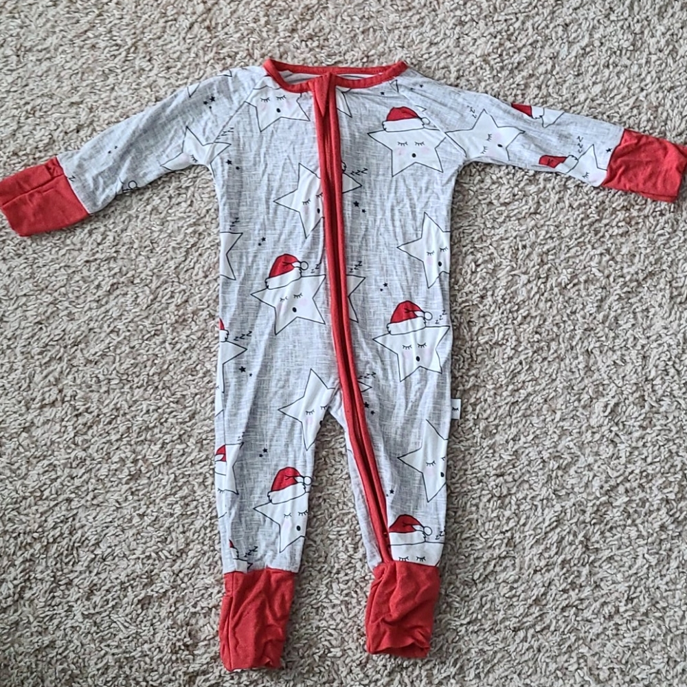 Little Sleepies Newborn Zippy Holiday Patt…